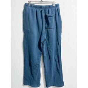 Elwood Sweatpants Medium Straight Faded Core Navy Blue French Terry Drawstring